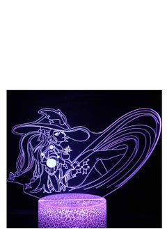 اشتري Multicolour 3D Night Light Game Lamp Illusion Light Nightlight Genshin Impact Figure LED Atmosphere Lights for Bedroom Decor Lighting Bedside Lamps Kids Gift Lighting Lisa في الامارات