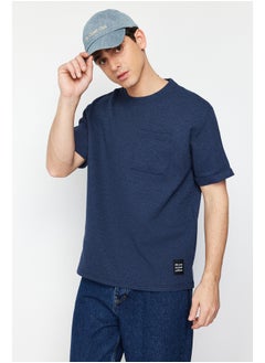 Buy Basic Relaxed Textured Waffle Short Sleeve T-Shirt with Pocket Label TMNSS23TS00077 in Egypt