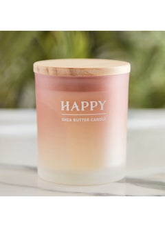 Buy Nourish Happy Scented Jar Candle with Wooden Lid 206 g in UAE