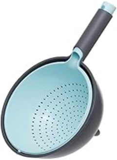 اشتري Aksa Kova High Quality Plastic Strainer Double Layer Rotatable - Baby Blue في مصر