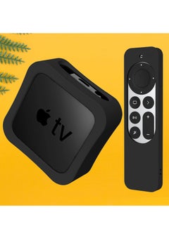 اشتري Case for Apple TV 4K Box and 2nd Gen Siri Remote Control Case 2022 2021, Silicone Drop Protective Cover for 4th/5th Generation TV Box في الامارات