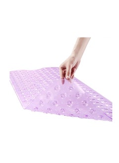 Buy Non-Slip Bath Tub Shower Mat with Suction Cups and Drain Holes, 40 x 16 inch ( Purple ) in UAE