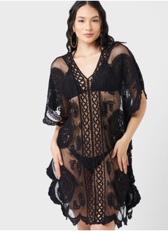 Buy Lace Detail Beach Cover Up in Saudi Arabia