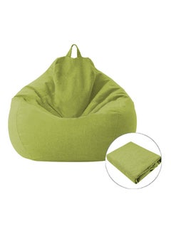 اشتري Bag Chair Cover, Sofa Bean Bag Sofa Cover, Cloth Cover without Filler, Soft Cotton Linen, Sack Bean Bag for Adults, Kids, Teens Green في الامارات