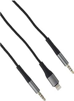 اشتري Xo nb-r178a 3.5mm to lightning to 3.5mm 2 in 1 audio cable 0.88 meter-black, USB في مصر