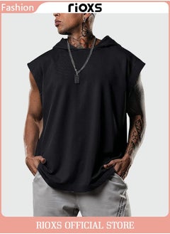 H2H Men s Workout Hooded Tank Tops Sleeveless Zip Up Hoodie Gym Hoodies Bodybuilding Muscle Shirts CHARCOAL US 3XL Asia 5XL JPSK13 N25 price in UAE Amazon UAE kanbkam