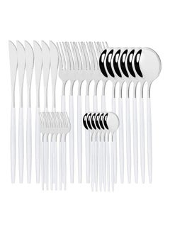Buy 30-Piece Stainless Steel Cutlery Set Multicolour in UAE