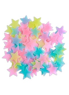 Buy Plastic 3D Stars Glow in the Dark Stickers Night Luminous Wall Decal Sticker For Kids Bedroom And Living Room - 300 Pieces in Egypt