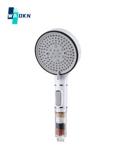 Buy Handheld Shower Head - High Pressure Water Saving with Negative Ion Tourmaline Filter - Five Water Spray Modes - Bathroom Accessories in Saudi Arabia