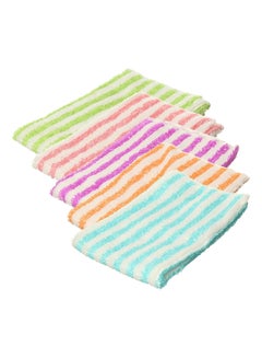 Buy Microfibrt Kitchen Cotton Towel Set 5 pieces, Multi Color in Egypt