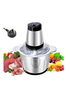 Buy Meat Grinder Electric Healthy Non-BPA Stainless Steel Bowl, 2L 350W Food Chopper Processors 2 Speed Modes 4D design Blades for Onion, Nuts,Fruit, Garlic,Vegetable, Baby Food (2L) in Saudi Arabia