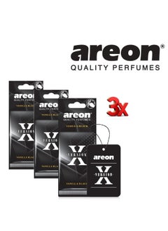 Buy Hanging X Version Car Air Freshener With Vanilla Black Scent 3 pieces in Saudi Arabia