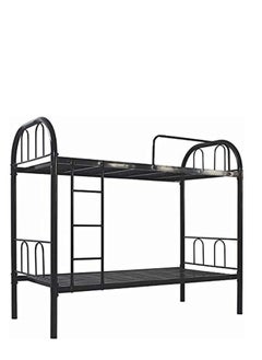 Buy Iron Metal Bunk Bed Black 190x90x83cm in UAE