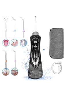 Buy Portable Oral Irrigator 300ML, Cordless Water Flosser Teeth Cleaner, Rechargeable, IPX7 Waterproof, 7 Replacement Tips Included, for Travel and Home Use in UAE