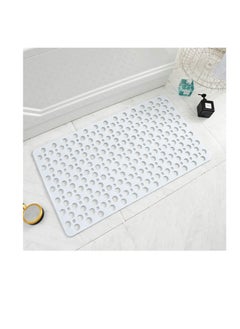 Buy Non Slip Bath Mat Anti Mould Shower Mats TPE Bathroom Bathtub Mat Floor Shower Mats Anti Slip Antibacterial with Suction Cups & Drainage hole Perfect for Everyone Safety White 16.9" x 29.5"/43 x 75cm in UAE