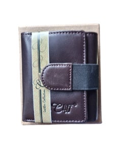 Buy Genuine Leather Hand Crafted Wallet Dark Brown in Saudi Arabia