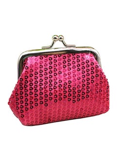 Buy Sequins Buckle Mini Coin Purse Pink in UAE