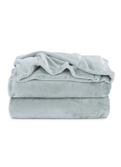 Buy Ultra Plush Blanket 220X240cm-Moss in UAE