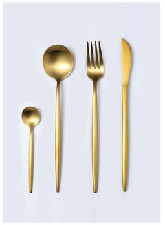 Buy Stainless Steel Dinner Set Cutlery Knives Forks Spoons Set 4PCS in Saudi Arabia
