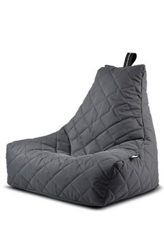 Buy Chair | Bean Bag Quilted Polyester - Grey in Saudi Arabia