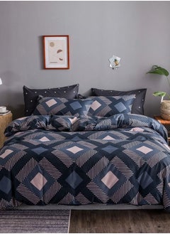 اشتري Variance Sizes Geometric Pattern Duvet Cover Set Grey color Bedding Set في الامارات