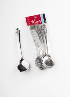 Buy Japanese steel soup spoons set 12 pieces in Saudi Arabia