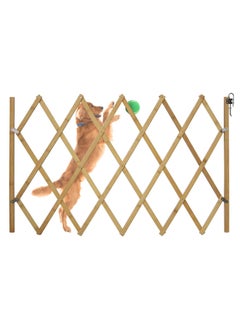 Buy Large Door Safety Gate Retractable Isolation Fence for Dogs Pets for Doorway Stairs, Foldable Expandable Indoor Outdoor Use for Small Medium Pet Dog (82cm Height) in UAE