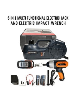 Buy Electric Jack l5 Ton, 6 in 1 Multi-Functional  Jack And Electric Impact Wrench, Inbuilt Air Compressor Remote Torch Tire Change Kit CONPEX in Saudi Arabia