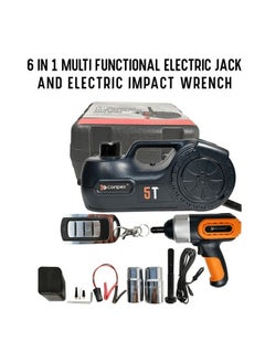 Buy Electric Jack l5 Ton, 6 in 1 Multi-Functional  Jack And Electric Impact Wrench, Inbuilt Air Compressor Remote Torch Tire Change Kit CONPEX in Saudi Arabia