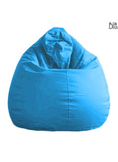 اشتري PVC Sky Blue Bean Bag Filled Multi Purpose Faux Leather Bean Bag For Kids & Adult في الامارات