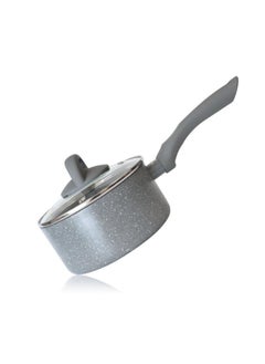 Buy Fissman Vulcano Induction Aluminium Sauce Pan With Glass Lid in UAE