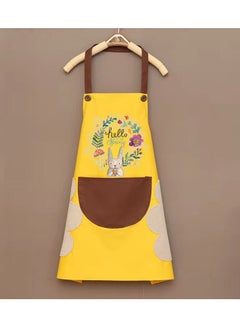 Buy Cartoon Waterproof Hand Wipe With Pocket And Neck Hanging Apron in UAE