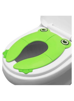 Buy Potty Training Seat Kids and children | Travel Potty Seat Portable, Baby Toilet | Foldable potty toilet seat for kids (Green) in UAE