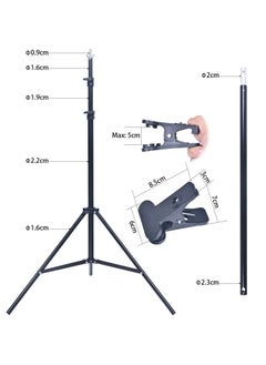 Buy T Shape Stand For Background + 4 Clamps: Stable background support system with versatile clamp attachment points. in Egypt