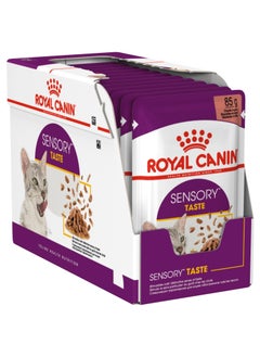 Buy Sensory Taste Chunks in Gravy Cat Wet Food 12x85g in UAE