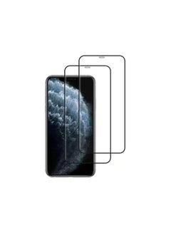 Buy Dragon Anti-Explosion Glass Screen Protectors For iPhone 12 Set Of 2 Pieces - Clear Black in UAE