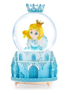 Buy Snow Globe 3.15 Inch Automatic Snowflakes with LED Luminous Lights Music Mermaid Princess Crystal Ball Castle Table Decoration Ornament Birthday Gifts for Girls in UAE