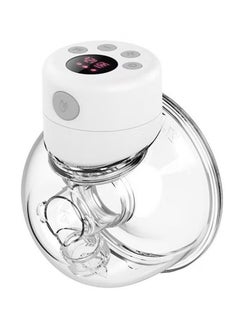 Buy Portable Hands-Free Electric Breast Pump With LCD Display, White in UAE