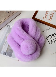 Buy Faux Rabbit Fur Scarf Warm Collar SnoodViolet Violet in Saudi Arabia