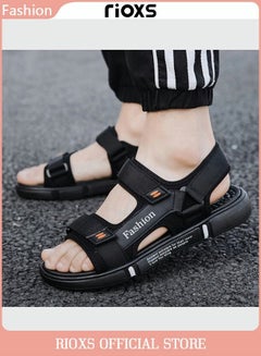 Buy Men's Casual Open Toe Water Sandal Breathable Non-Slip Beach Sandals Sneakers Pool Slide Adjustable Flat Shoes With Back-Strap in Saudi Arabia