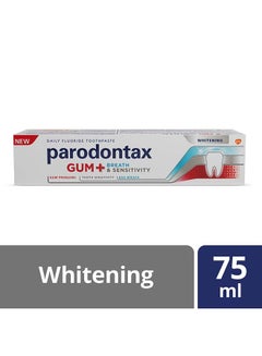 Buy Toothpaste Gum Breath And Sensitivity Whitening White 75ml in UAE