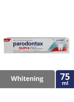 Buy Toothpaste Gum Breath And Sensitivity Whitening White 75ml in UAE