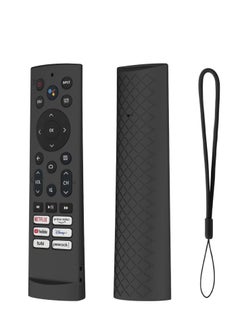 اشتري Silicone Case Cover for Hisense Voice Remote ERF3A90, Fit for Hisense U7G U9G U8 Series 4K ULED Remote Silicone Cover, with Lanyard (Black Sleeve) في السعودية