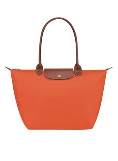 Buy Longchamp women's large handbag, handbag, shoulder bag, orange classic style in Saudi Arabia