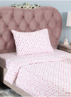 Buy Polkadot Kids Comforter, White & Pink – 150x200 cm, 225 TC in UAE