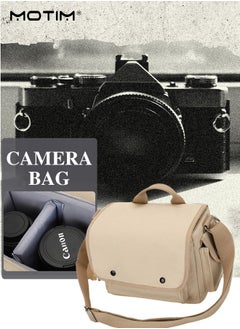 اشتري Camera Bag Crossbody Shoulder Messenger Bag DSLR/SLR/Mirrorless Photography Vintage Waterproof Nylon Flap Gadget Bag Compatible with Canon/Nikon/Sony Camera and Lens في الامارات