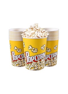 Buy Pop Corn Cup 30 Pieces Disposable Leak-Free Stackable Paper Popcorn Cups Buckets Boxes Containers for Kids Party, Birthday, Movie Theater, Party Supplies, 46oz Cup in Saudi Arabia