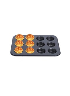 Buy Cake Molds Non Stick Reusable Muffin Cupcake Baking Pan of 12 Cup, Non-Stick Round Cupcake and Cheesecake Pan, Essential Cooking Tool for Perfect Muffins Every Time in Egypt