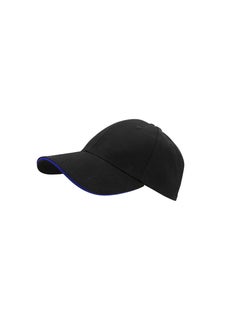 Buy Nenoush Plain Sandwich Baseball Cotton Classic and adjustable buckle closure Cap for Unisex Black Blue Sandwich in UAE