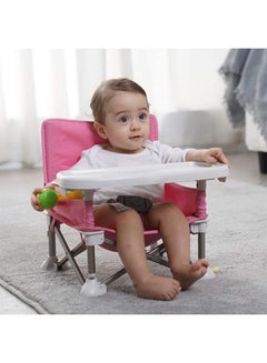 Buy Baby Floor Seat Baby Seat with Tray Foldable Baby Seat Suitable for Eating, Playing, Beach, Picnic Garden (pink) in Saudi Arabia